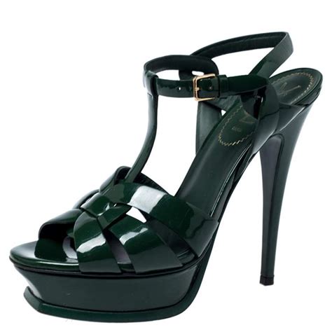 ysl green sandals